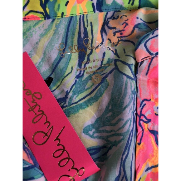 Lilly Pulitzer Esme Cover Up Dress in Bennet Blue Surf Gypsea, Small - Picture 8 of 9